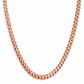 Rose Gold Plated Sterling Silver Franco Chain, close-up of the links