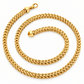 Gold Plated Sterling Silver Franco Chain, full-length view