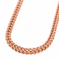 Rose Gold Plated Sterling Silver Franco Chain