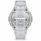Iced out G-Shock watch with crystal clear strap - back