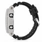 Iced out moissanite G-Shock GA-2100 watch with black band and blue dial – fully iced moissanite case and bezel