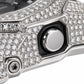 Iced out moissanite G-Shock GA-2100 watch with black band and blue dial – iced out CasiOak