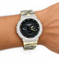 Iced out moissanite G-Shock GA-2100 watch with black dial and cream camo band – iced out men's watch