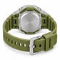 Iced out moissanite G-Shock GA-2100 watch with olive green dial and band – custom iced G-Shock