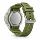 Iced out moissanite G-Shock GA-2100 watch with olive green dial and band – moissanite bust down watch