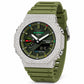 Iced out moissanite G-Shock GA-2100 watch with olive green dial and band – iced out CasiOak