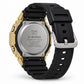 Iced out moissanite G-Shock GA-2100 watch with yellow iced bezel and black dial – custom bust down CasiOak