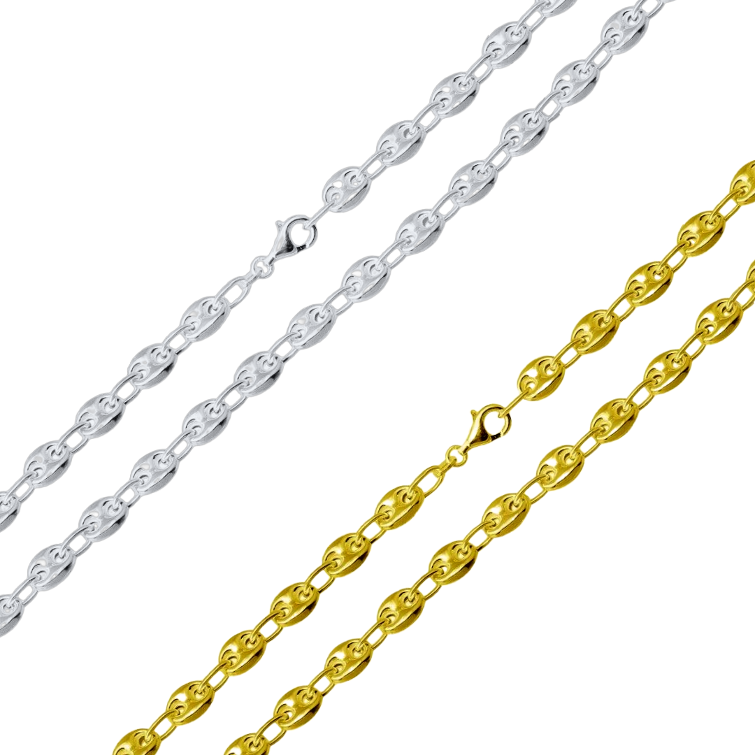 925 Sterling Silver Puffed Mariner Chain – view 4