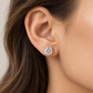 Moissanite stud earrings