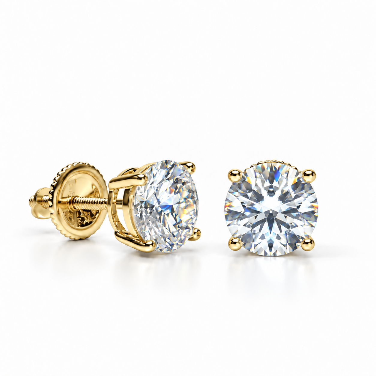Moissanite stud earrings