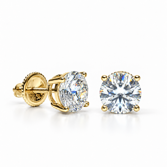 Moissanite stud earrings