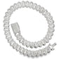 925 Silver Moissanite Cuban Chain