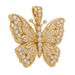 Custom gold and diamond Butterfly pendant front view