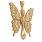 Custom gold and diamond Dragon Butterfly pendant front view