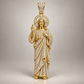 Custom gold and diamond Jesus full figure pendant angled view