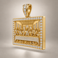 Custom gold and diamond Last Supper pendant front view
