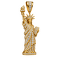 Custom gold and diamond Statue of Liberty pendant angled view