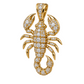 Custom gold and diamond Scorpion pendant front view