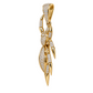Custom gold and diamond Spider pendant side profile