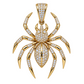 Custom gold and diamond Spider pendant angled view