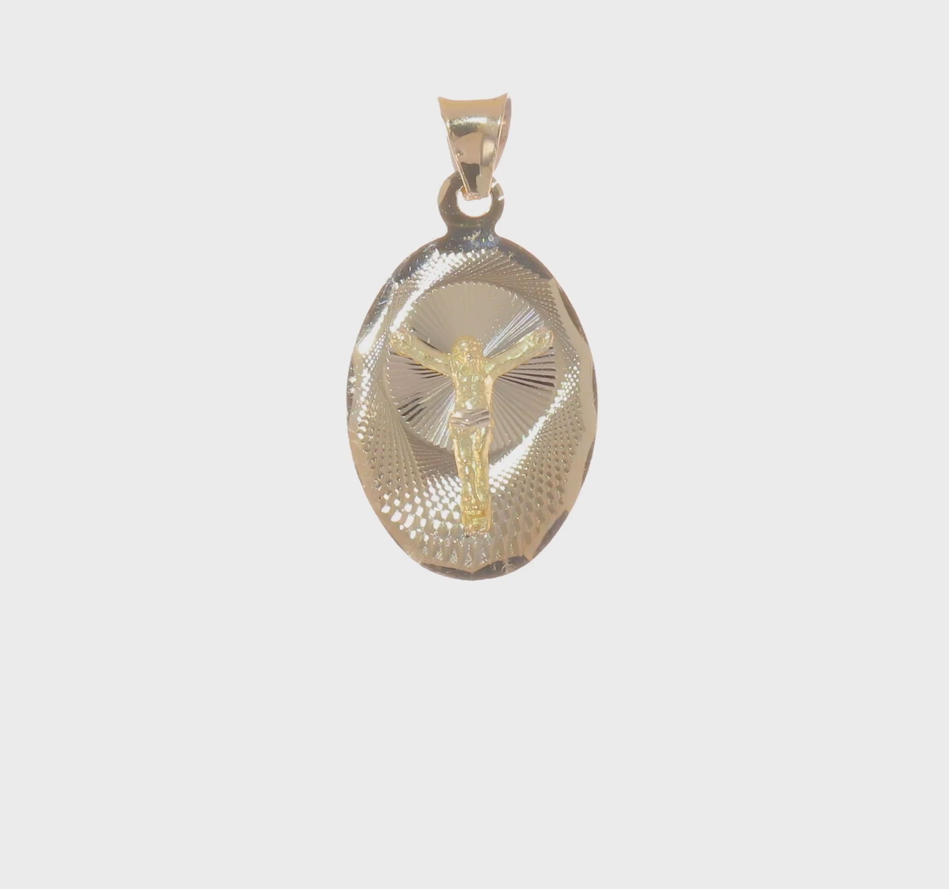 14K Yellow Gold Oval Corpus Pendant medium video
