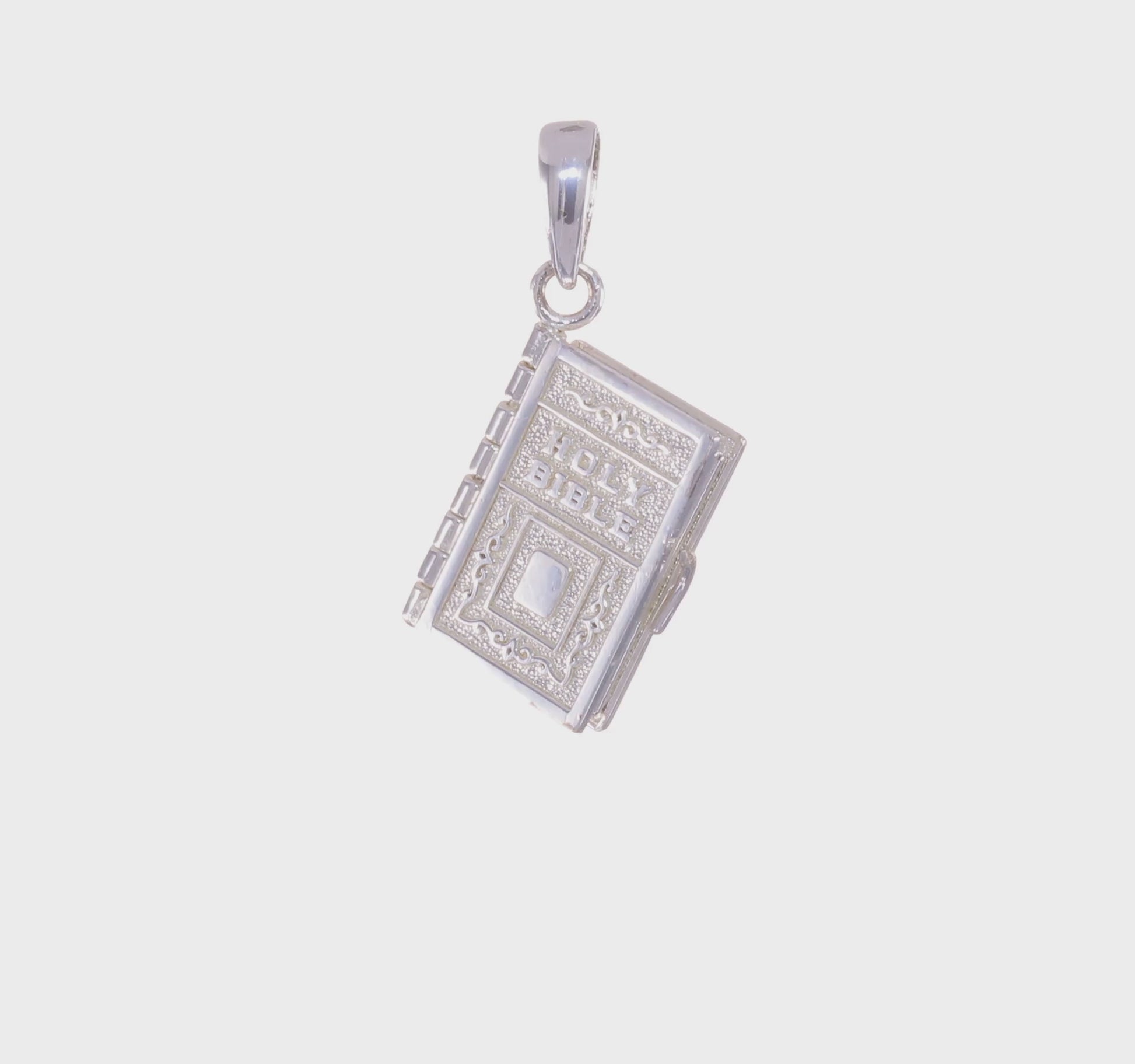 Sterling Silver Lord's Prayer Bible Pendant video