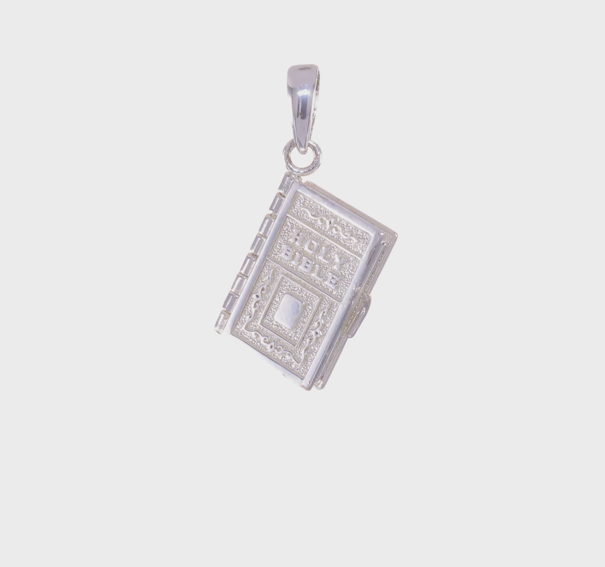 Sterling Silver Lord's Prayer Bible Pendant video