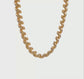 Yellow gold San Marco necklace, 12 mm, video