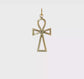 10K yellow gold ankh cross pendant video, small - 10C289