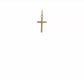 14K gold polished slim cross charm video - D5868