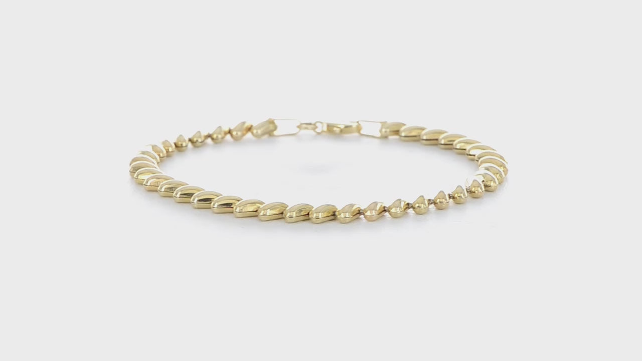 Yellow gold San Marco bracelet, 4.75 mm, video