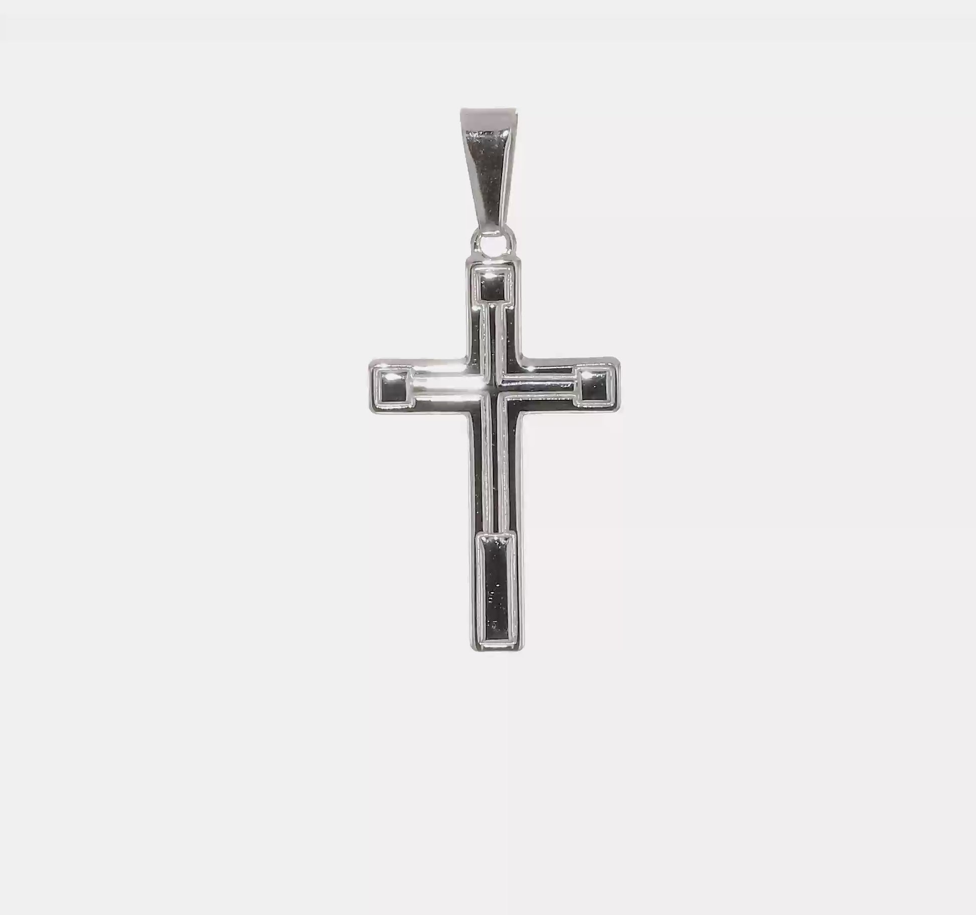Sterling Silver Polished Cross Pendant video