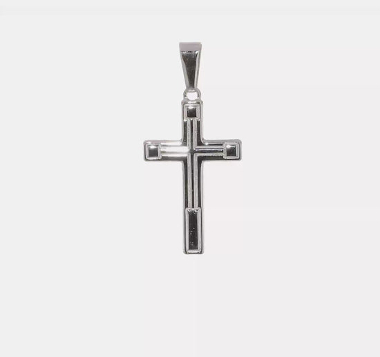 Sterling Silver Polished Cross Pendant video