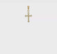 10K Gold Mini Crucifix with Fancy Tips Charm Pendant video
