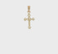 14K Gold Mini Crucifix with Fancy Tips Charm Pendant video