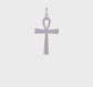 Silver laser cut ankh cross pendant 30 mm video - QXR138