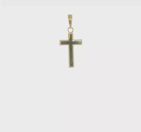 10K Gold Beaded Edge Cross Charm video