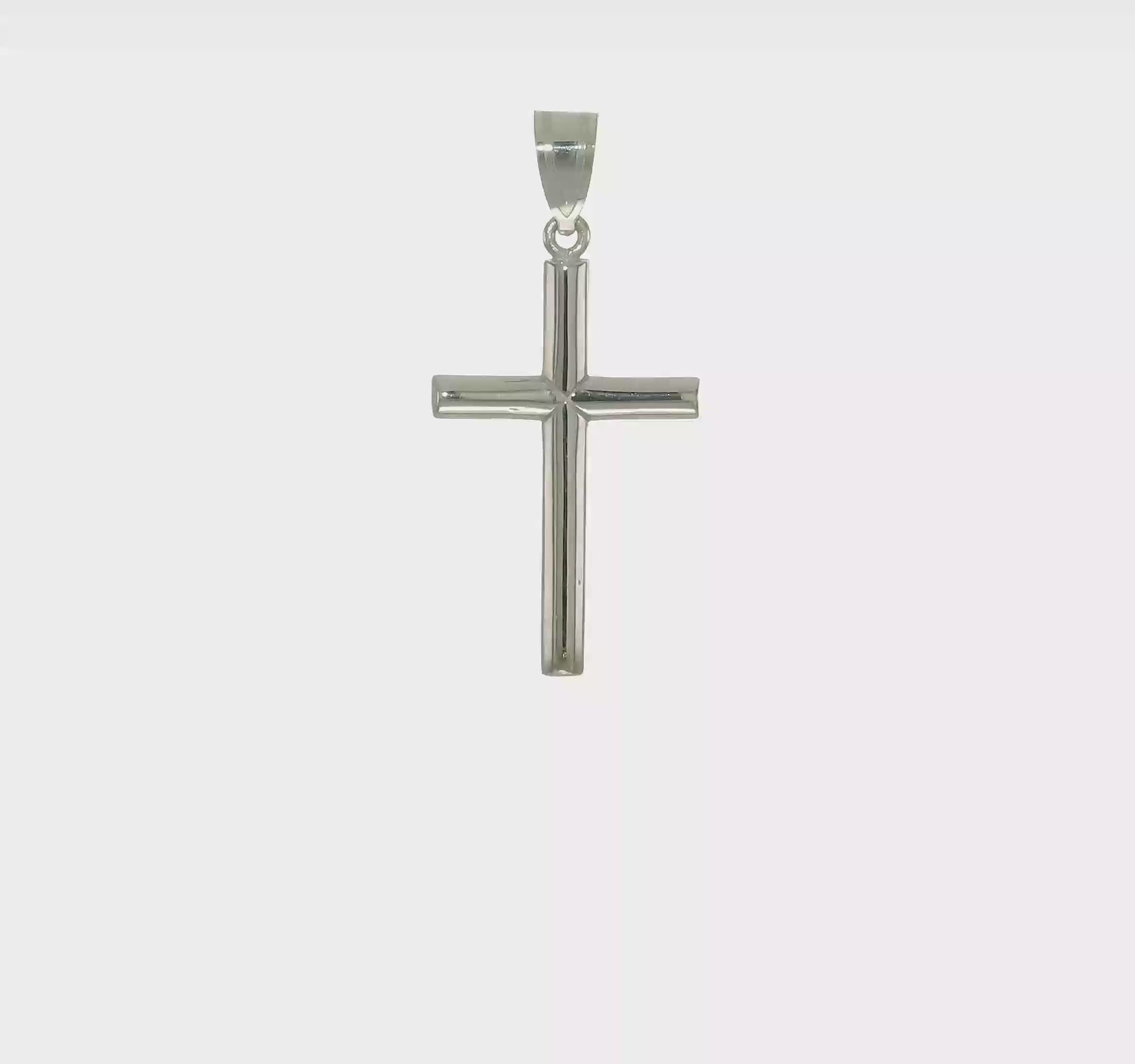 14K White Gold Cross Pendant video