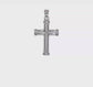 14K White Gold Hollow Cross Pendant video