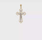 14K two-tone gold filigree Passion crucifix pendant video - K10097