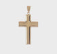 14K Yellow Gold Large Polished Latin Cross Pendant - product video