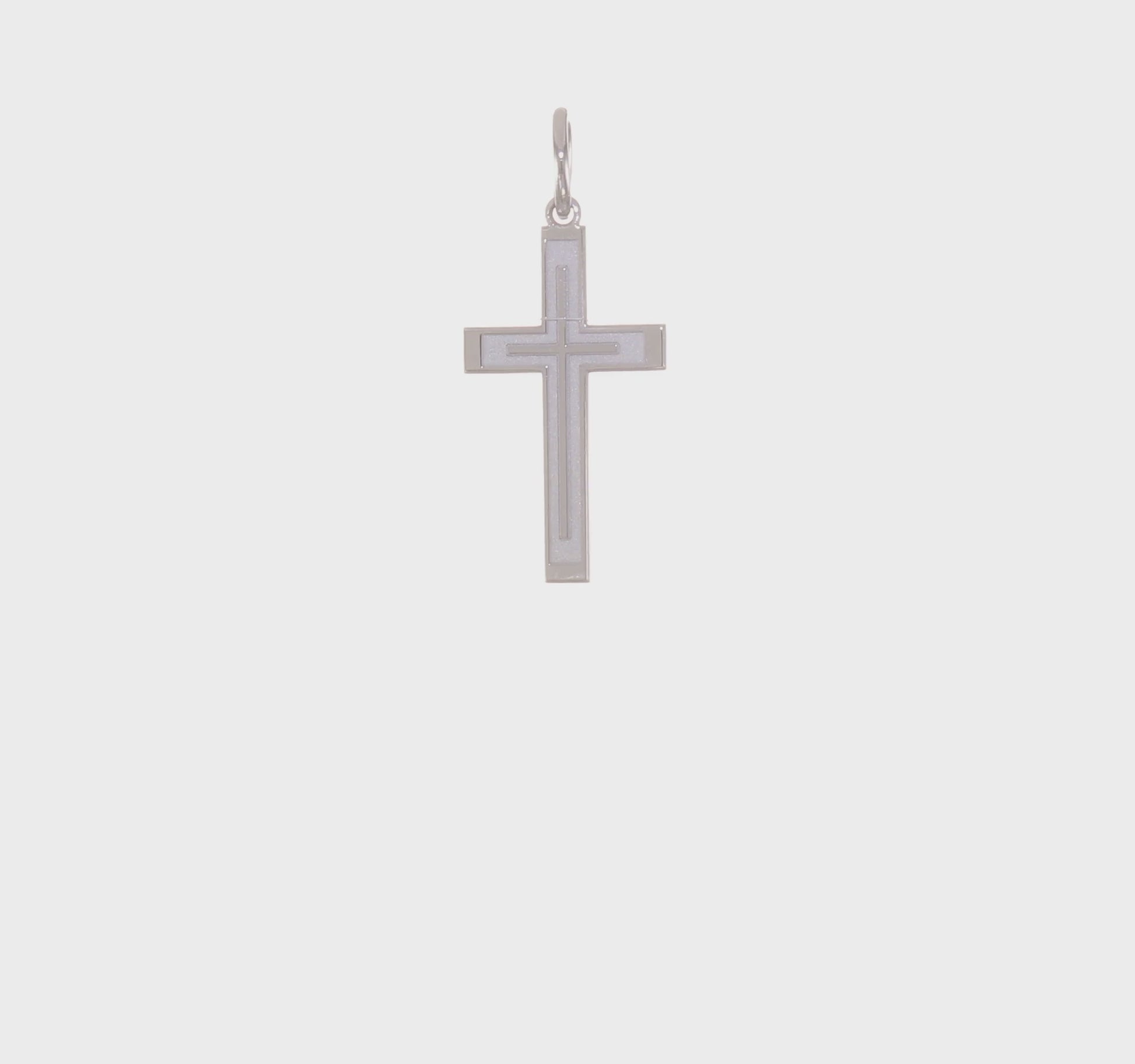 Sterling Silver Laser Cut Cross Pendant – Small Size 360-Degree Video
