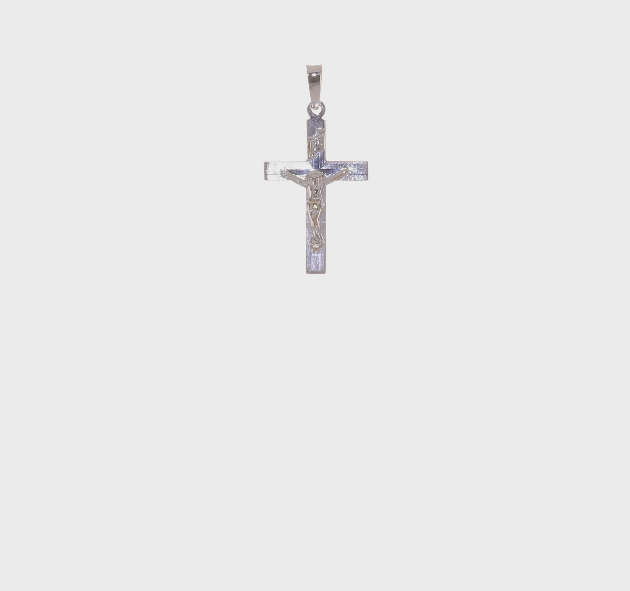 14K Gold INRI Crucifix Cross Pendant – XR2067 product video