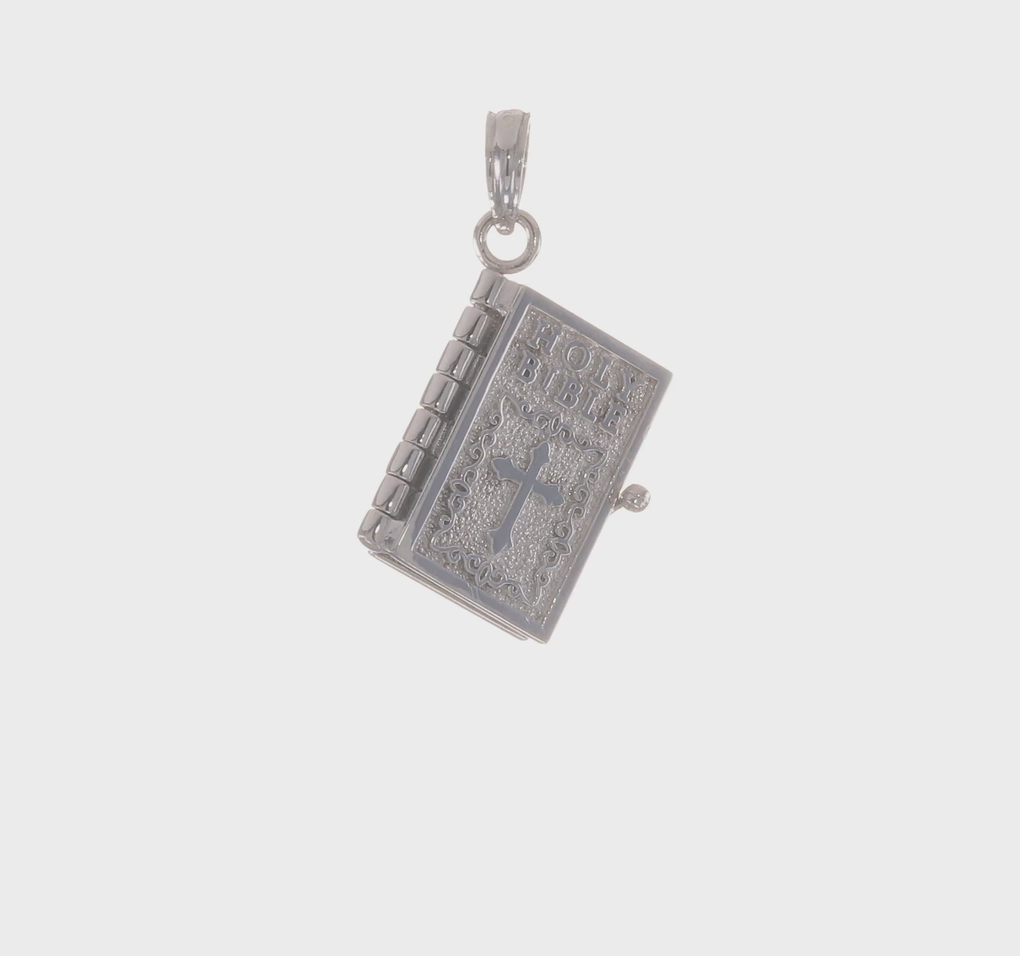 Sterling Silver Lord's Prayer Bible Pendant video