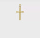 10K yellow gold polished cross pendant video - 10C1344