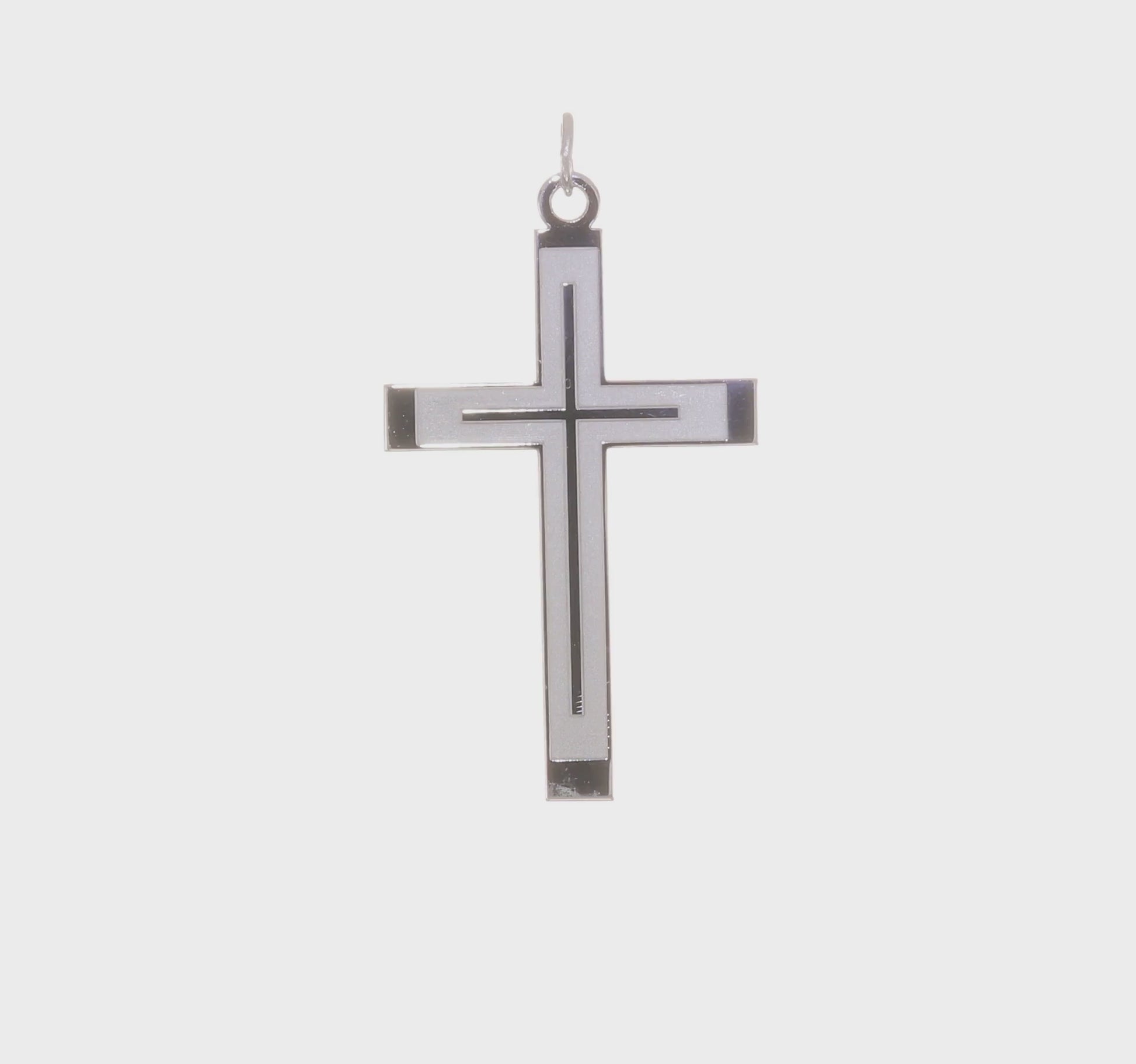 Sterling Silver Laser Cut Cross Pendant – X-Large Size 360-Degree Video