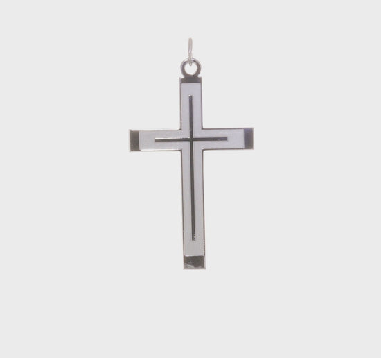 Sterling Silver Laser Cut Cross Pendant – X-Large Size 360-Degree Video