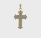 Gold Rhodium Diamond-Cut Cross Pendant – 10K9421 product video