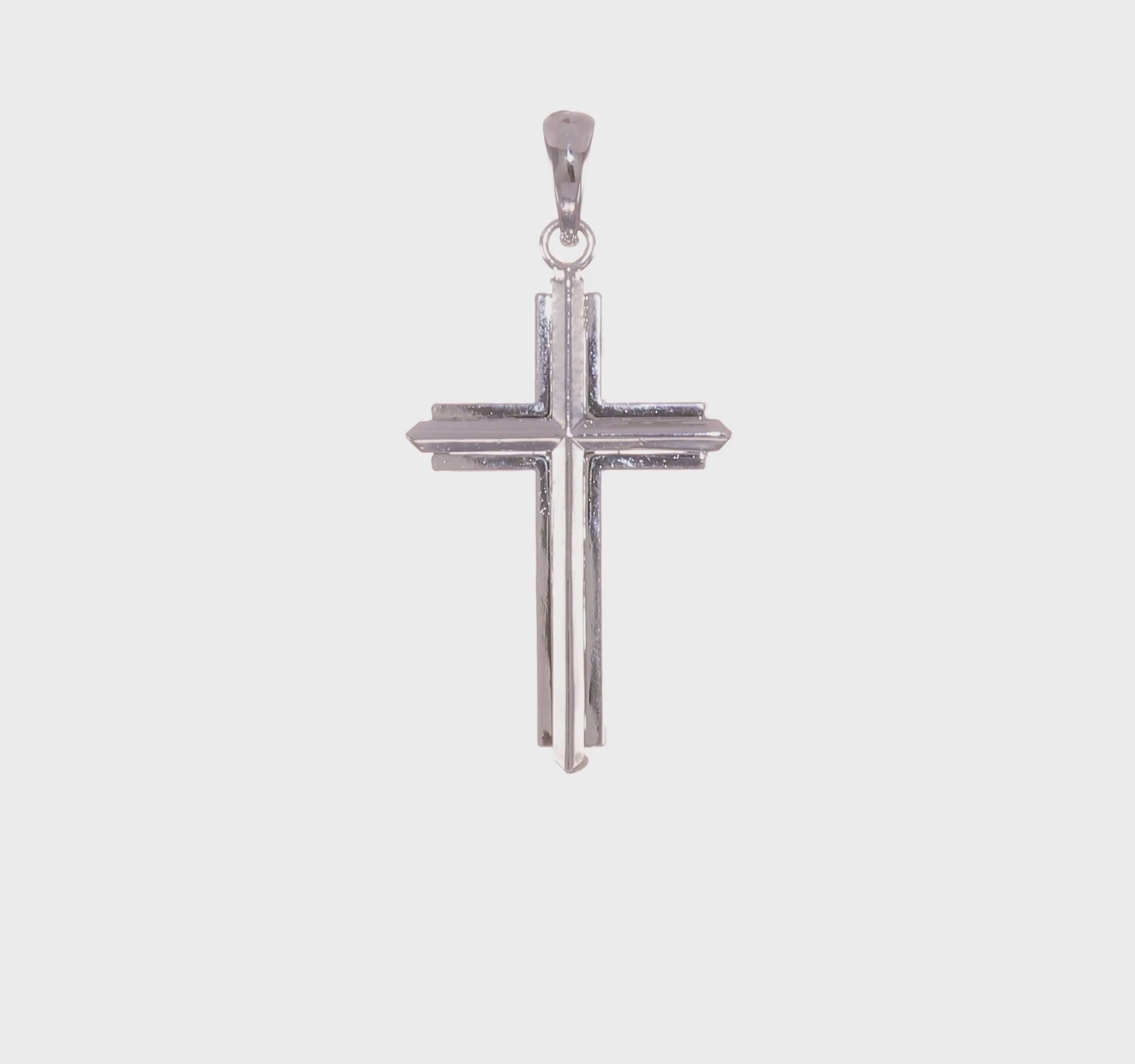 De-Ani Sterling Silver Passion Cross with Frame Pendant - product video