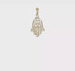 10K Yellow Gold Hamsa Pendant - product video